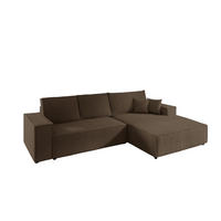 ECKSOFA Corunia In Poso - Braun, Holzwerkstoff/Textil (294/185cm) - Fun Möbel