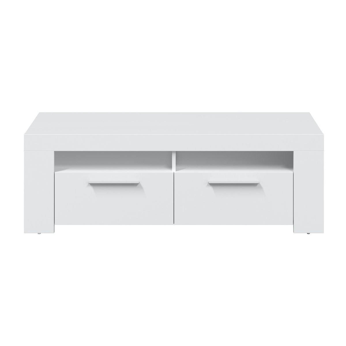 TV-MÖBEL mit 2 Türen und 2 Aufbewahrungsfächern Ambit - L120 cm - Weiß, Holzwerkstoff (40/42/120cm) - Calicosy