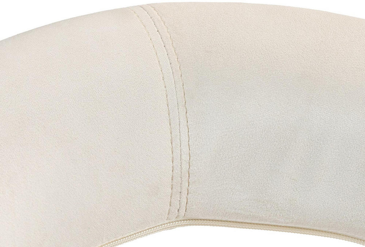 BARHOCKER Samt creme - Creme/Schwarz, Textil/Metall (53/80/47cm) - CLP