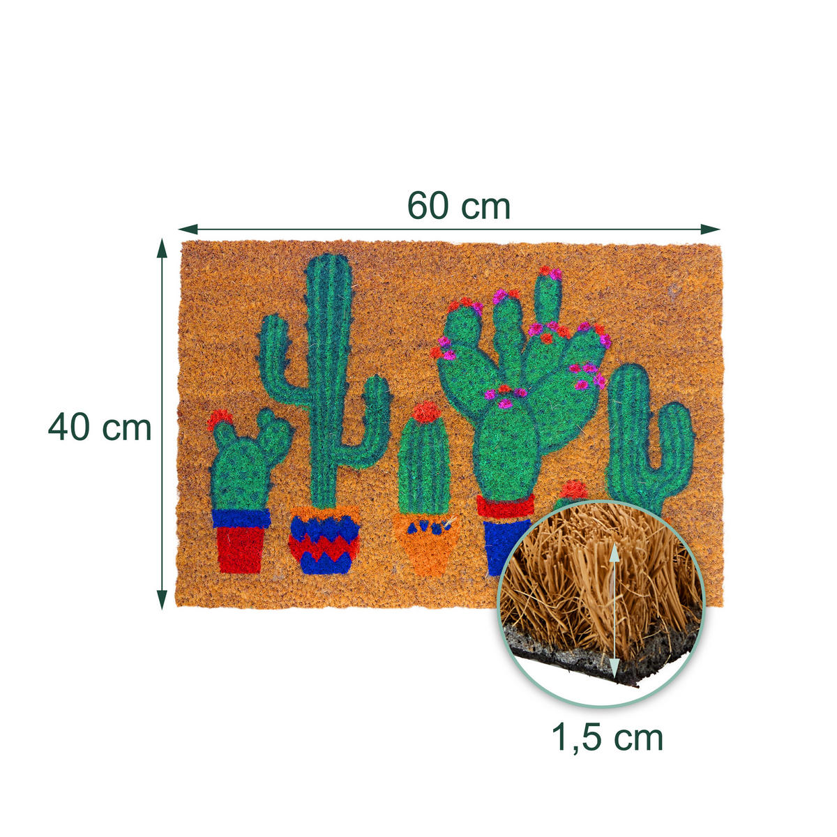 ROHOŽ - viacfarebná, textil/plast (60/40cm) - Relaxdays