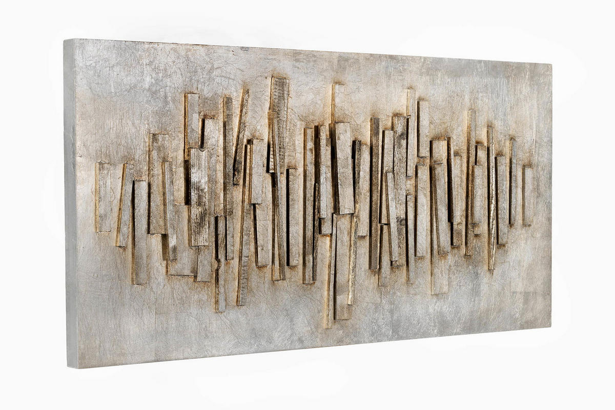 HOLZBILD Grau 100/50 cm - Grau, Holz (3/50cm) - KUNSTLOFT