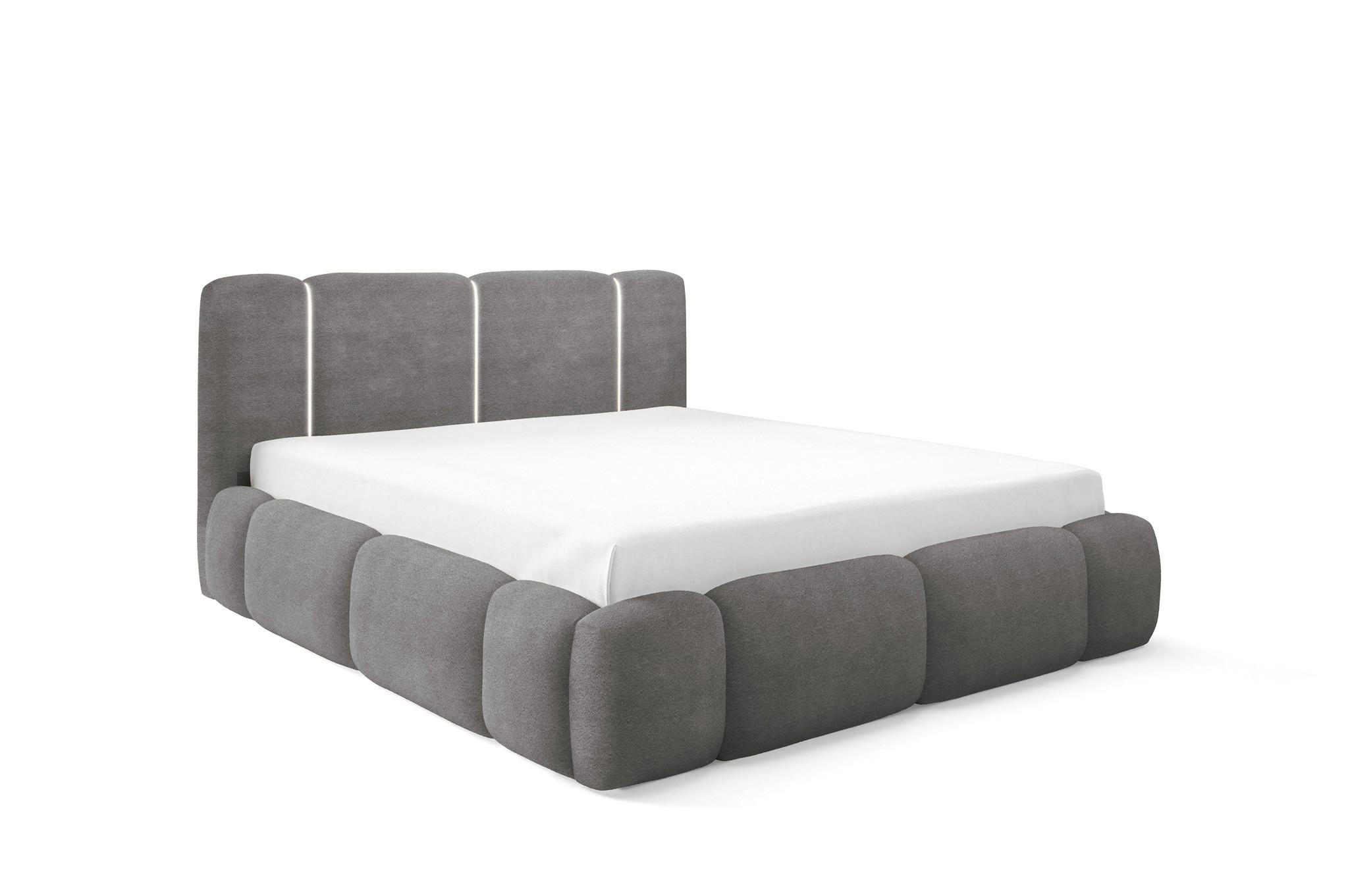POLSTERBETT Springs Komplettset - Grau, Holzwerkstoff/Textil (160/200cm) - Fun Möbel