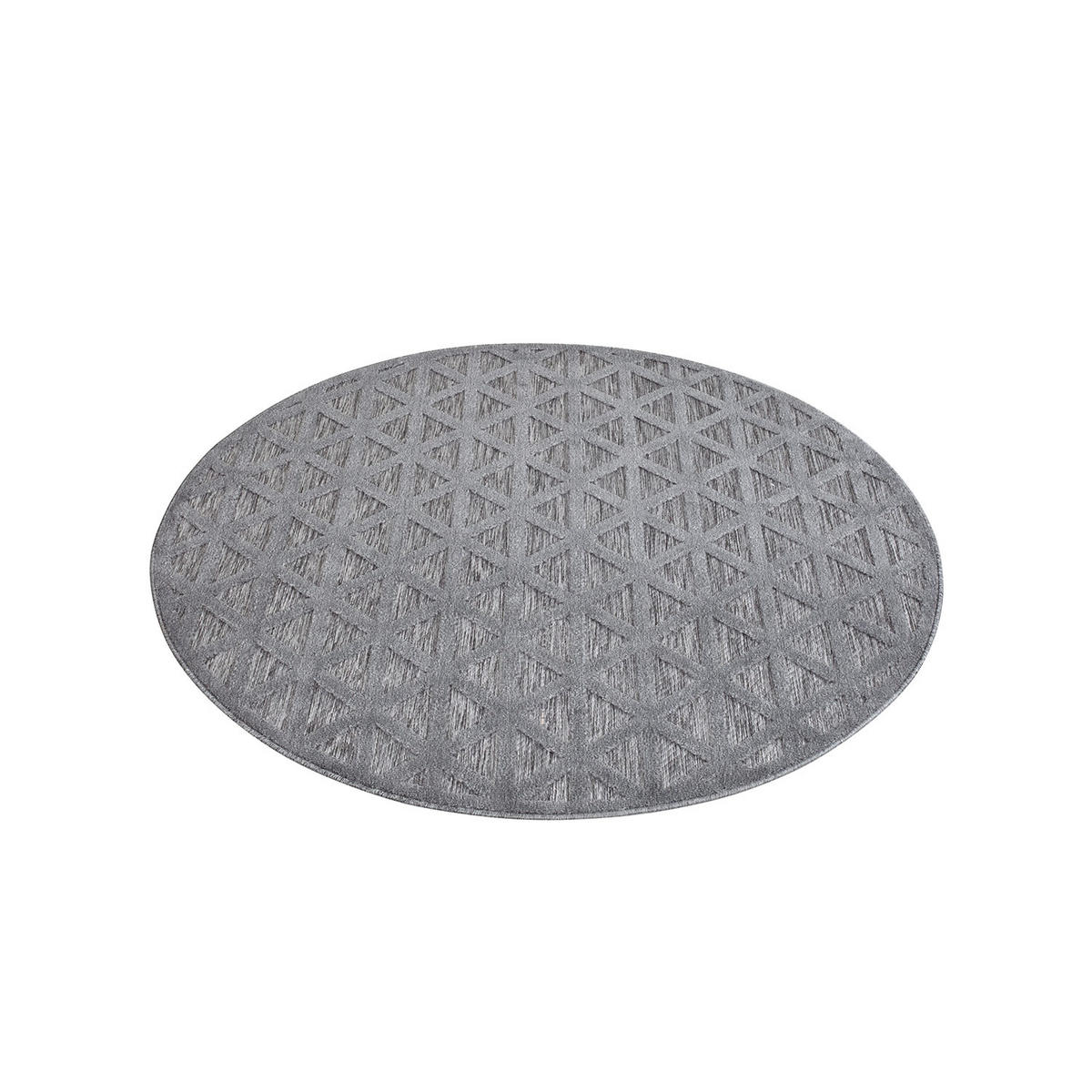 OUTDOOR-TEPPICH Santorini 446 Anthrazit 200 cm Rund - Anthrazit, Textil (200/200cm) - carpet city