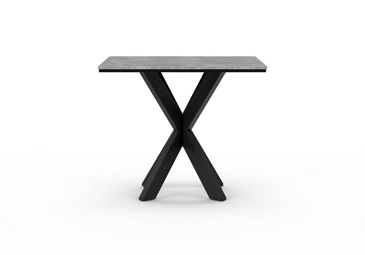 ESSTISCH RASKO 90 x 90 x 73,5 cm - Schwarz/Grau, Holz (90/90/73.5cm) - MASSENO