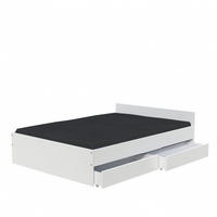 BETT KAPPA mit Schubladen/ Bett 140x190 - Weiß - Weiß, Holzwerkstoff (140/190cm) - Weber Industries