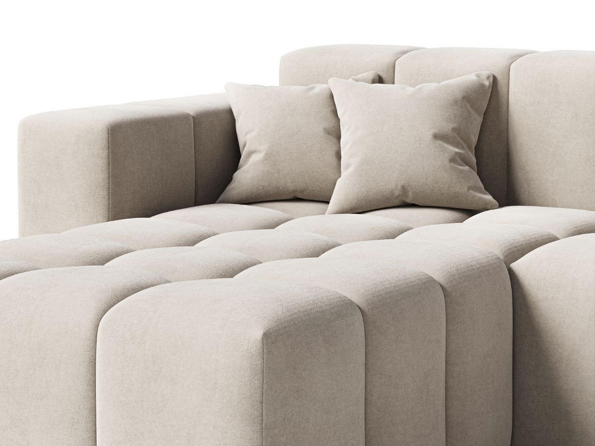 ECKSOFA Loopo Beige Links - Beige, Holz/Textil (265/180cm) - Graingold