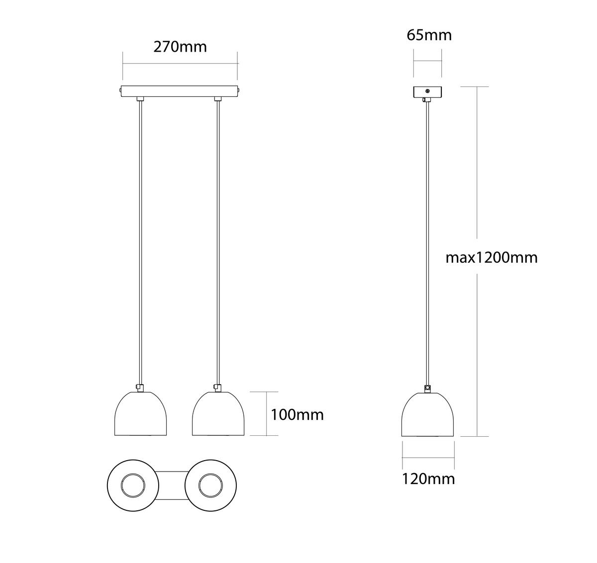 HÄNGELEUCHTE - Blau, Metall (6.5/27/120cm) - Lumicom