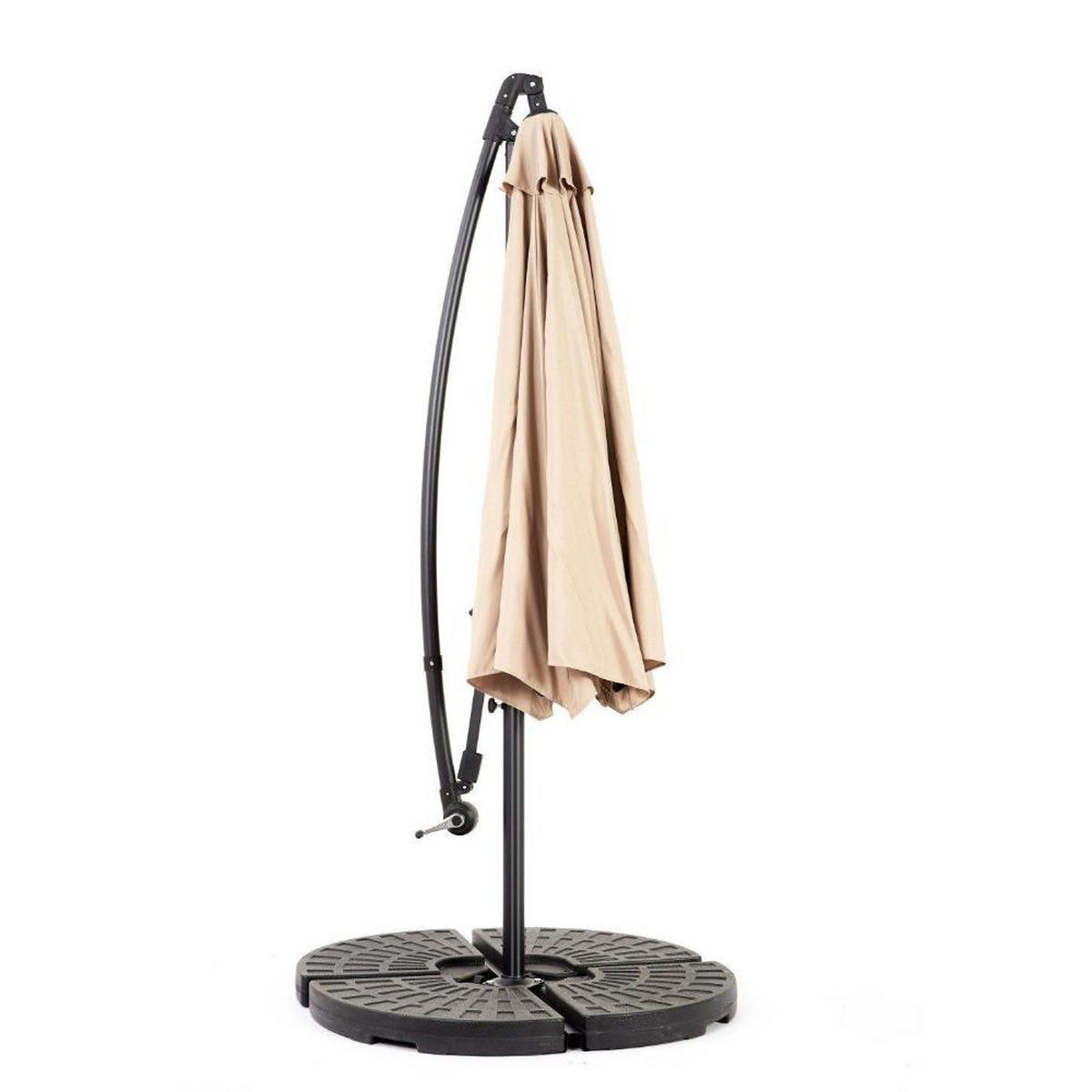 SONNENSCHIRM 295x295cm,Ampelschirm,Gartenschirm,Aluminium,Sonnenschutz,Khaki - Braun, Metall (295/295cm) - LVHOM
