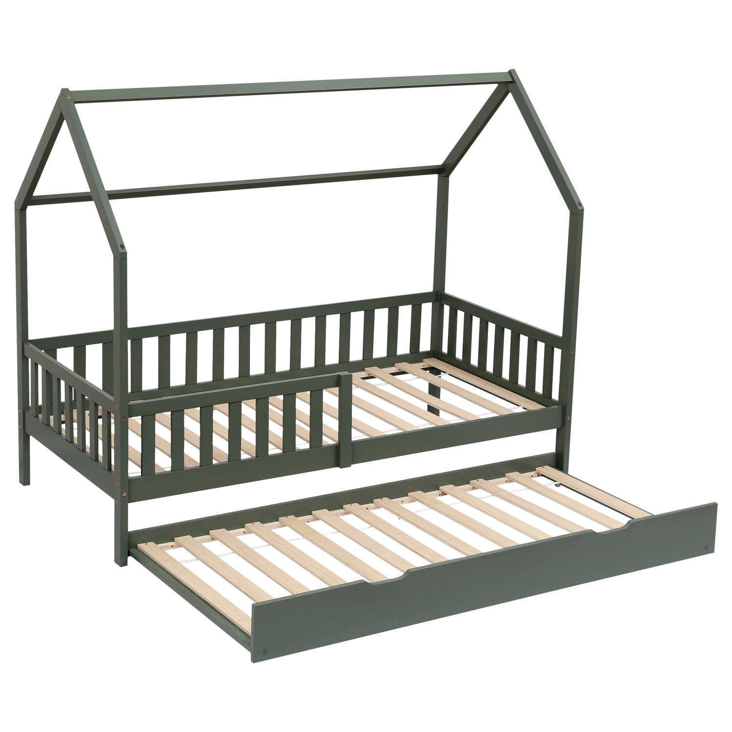 KINDERBETT Marceau Grün 190/90 cm - Grün, Holz - Happy Garden