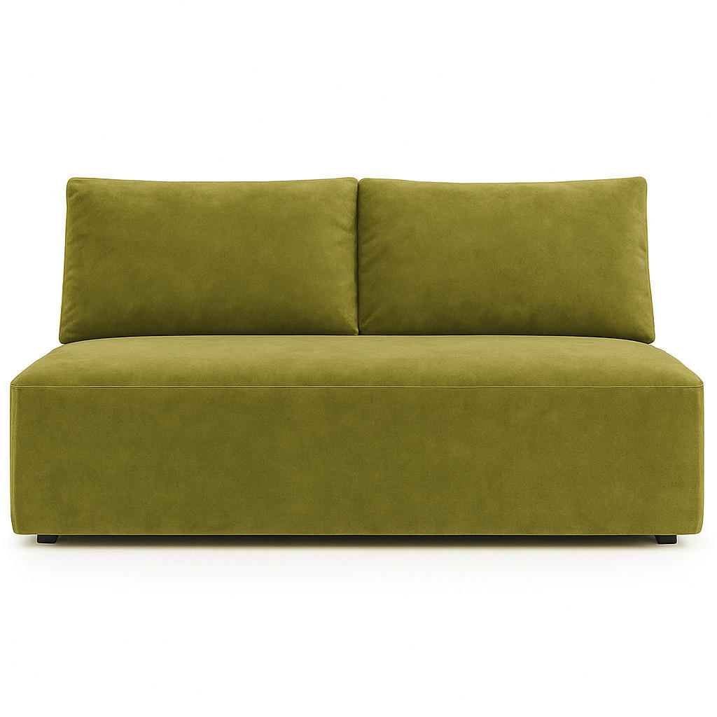 SCHLAFSOFA mit Bettkasten DUO, Stoff Salvador, Olive - Olivgrün, Holz (198/89/90cm) - Kaiser Möbel