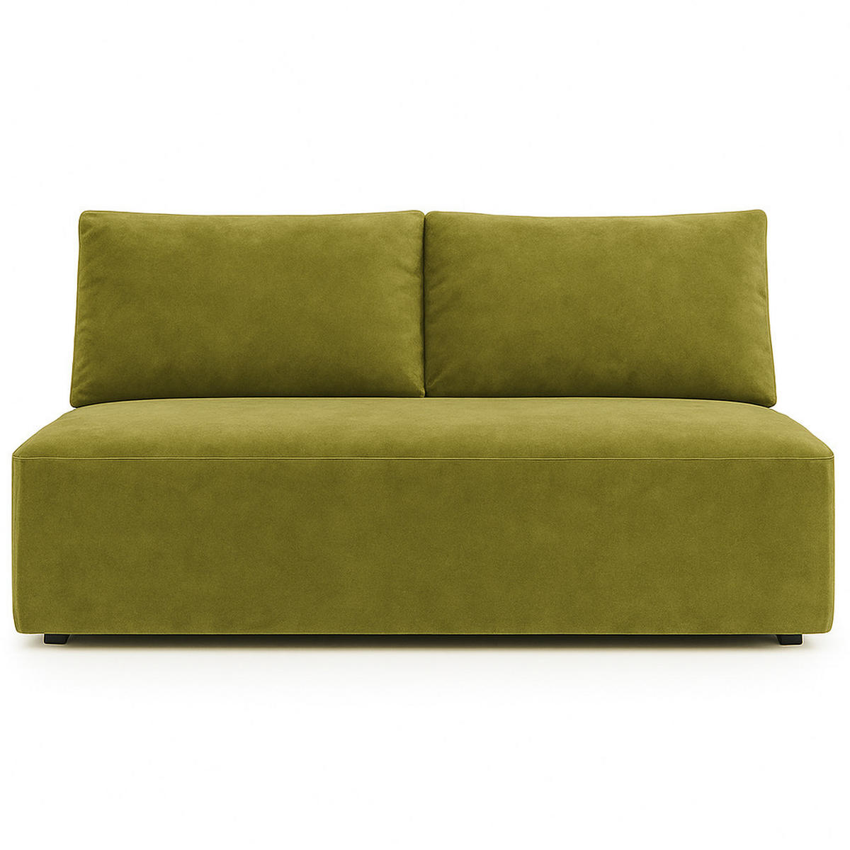 SCHLAFSOFA mit Bettkasten DUO, Stoff Salvador, Olive - Olivgrün, Holz (198/89/90cm) - Kaiser Möbel