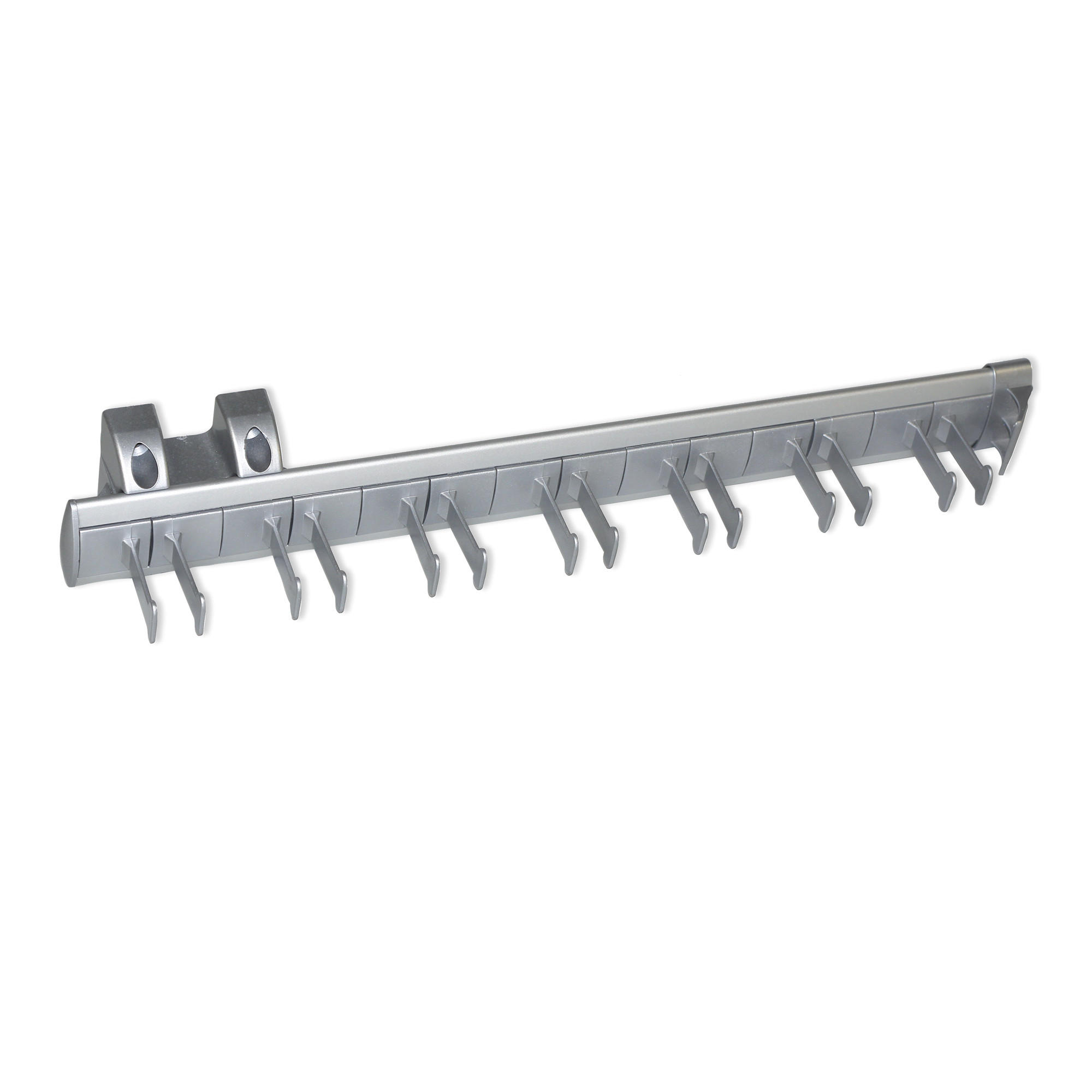 GÜRTELHALTER Ausziehbarer seiticher, Matt eloxiert, Kunststoff und Aluminium - Dunkelgrau, Kunststoff (8/9/44.7cm) - EMUCA