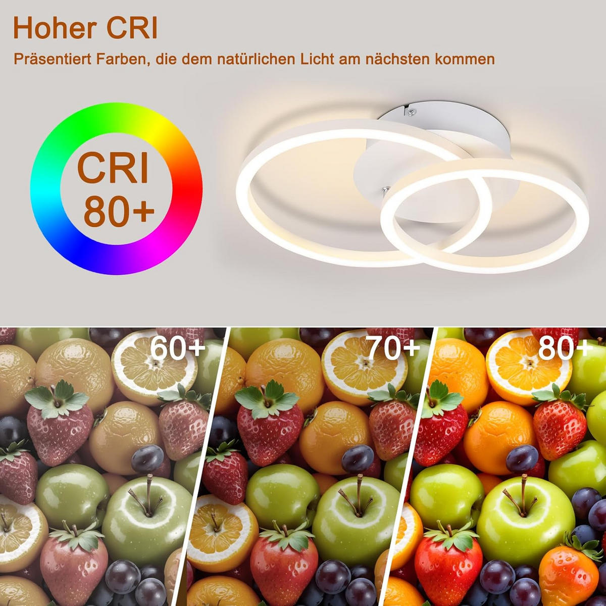 LED-DECKENLEUCHTE Eisenhainbach 25/7.4/34.4 cm - Weiß, Metall (34.4/25/7.4cm) - ZMH