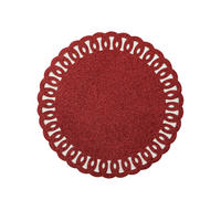 TISCHSET Glitzernd Ø 38 cm - Rot, Kunststoff (38cm) - Douceur d´intérieur