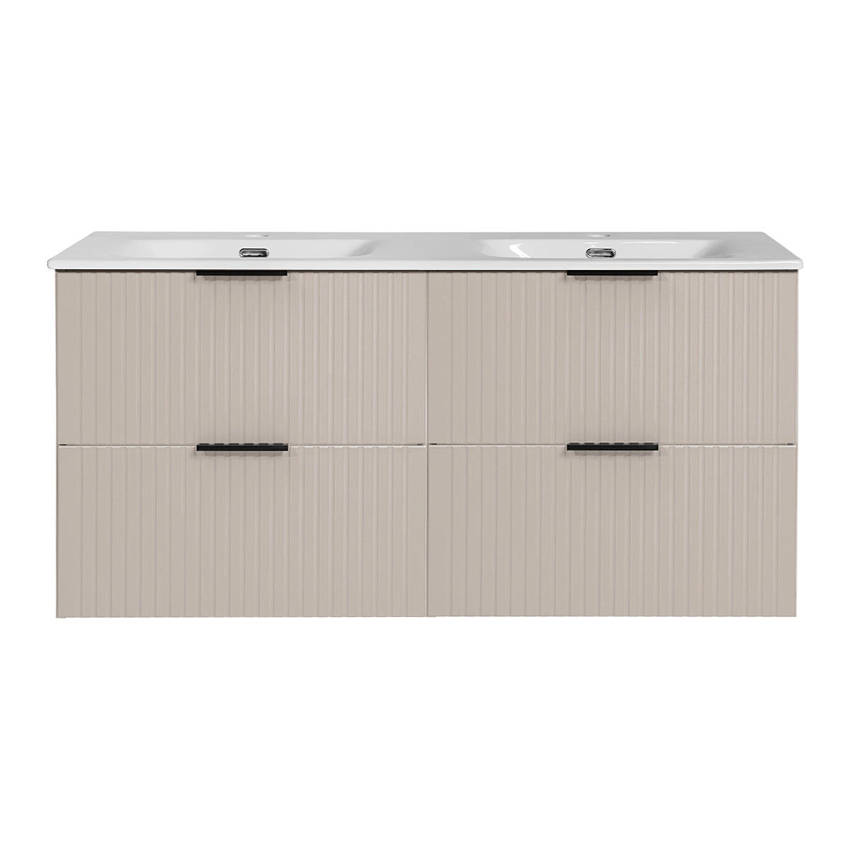 BADMÖBEL 120.4cm Adriel 2er-Set Beige - Beige, Holzwerkstoff (120.4/57/46cm) - Petits-meubles