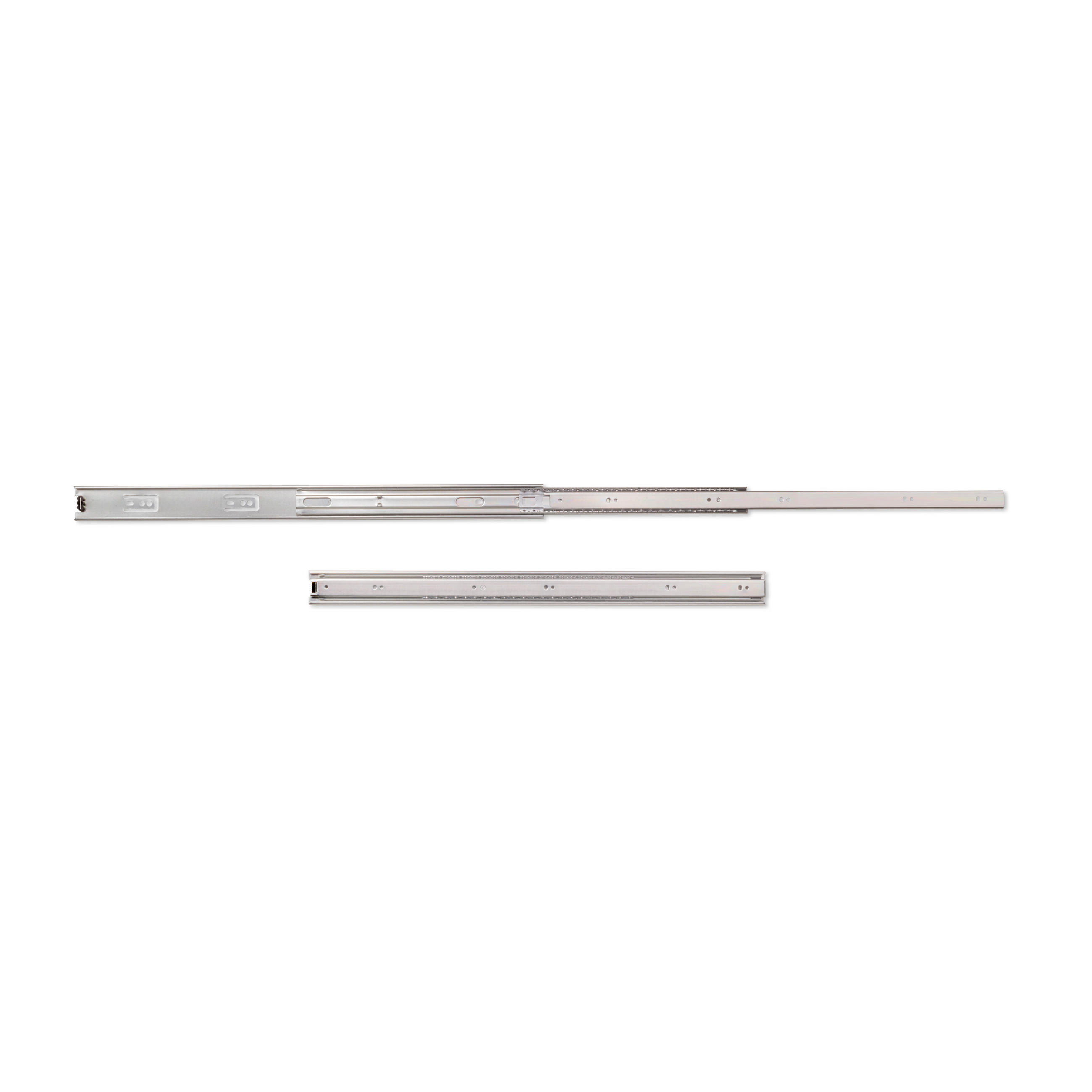 KORPUSSCHIENEEN Kugelgelagerter für Schubladen mit Vollauszug, Höhe 45mm, Länge 600mm, Stahl, Verzinkt - Zinkfarben, Metall (1.27/5/60cm) - EMUCA