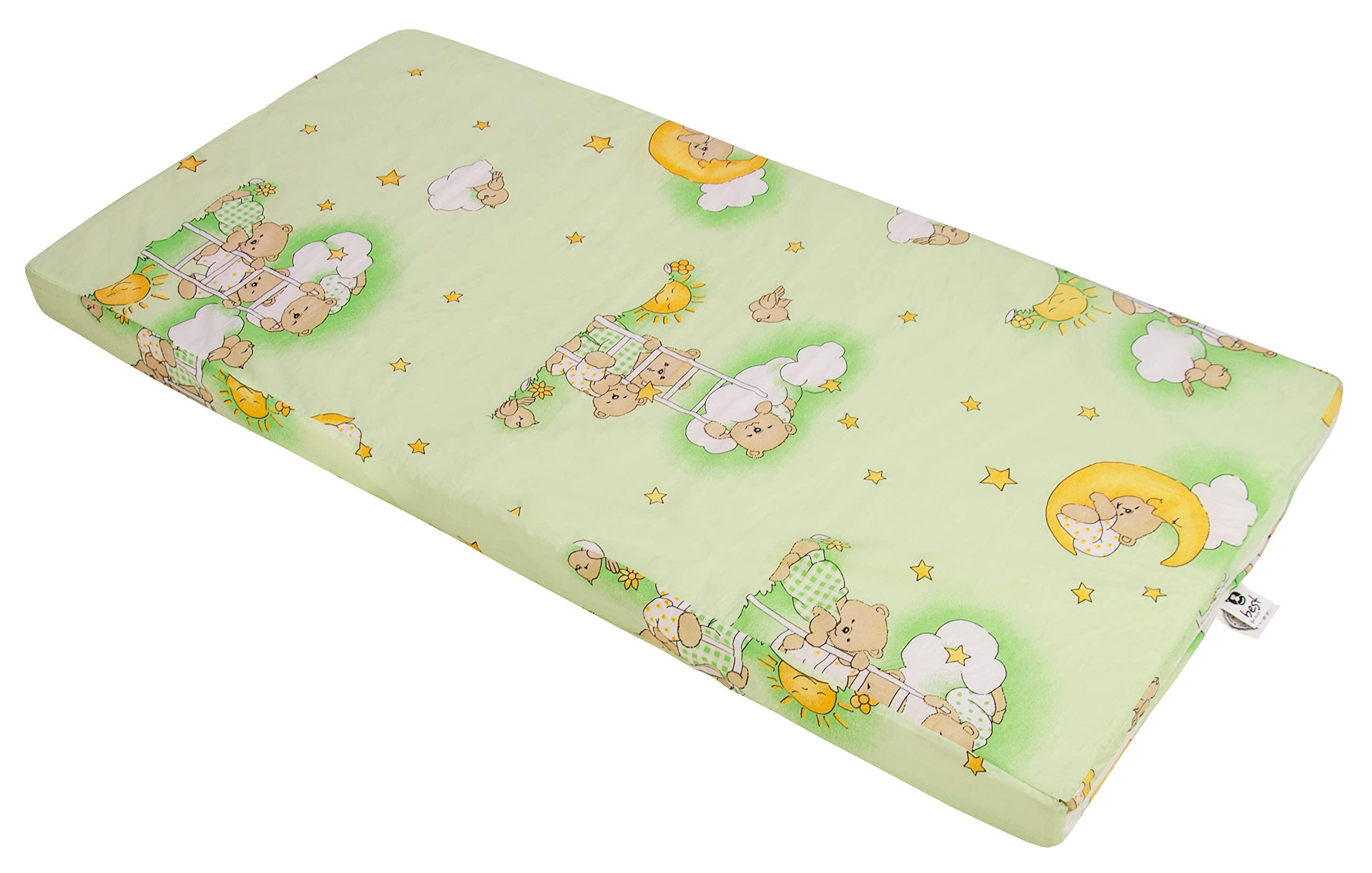 KINDERMATRATZE 60 x 120 cm klappbar, Schaumstoff, Mikrofaserbezug Grün - Grün, Textil - Best for Kids