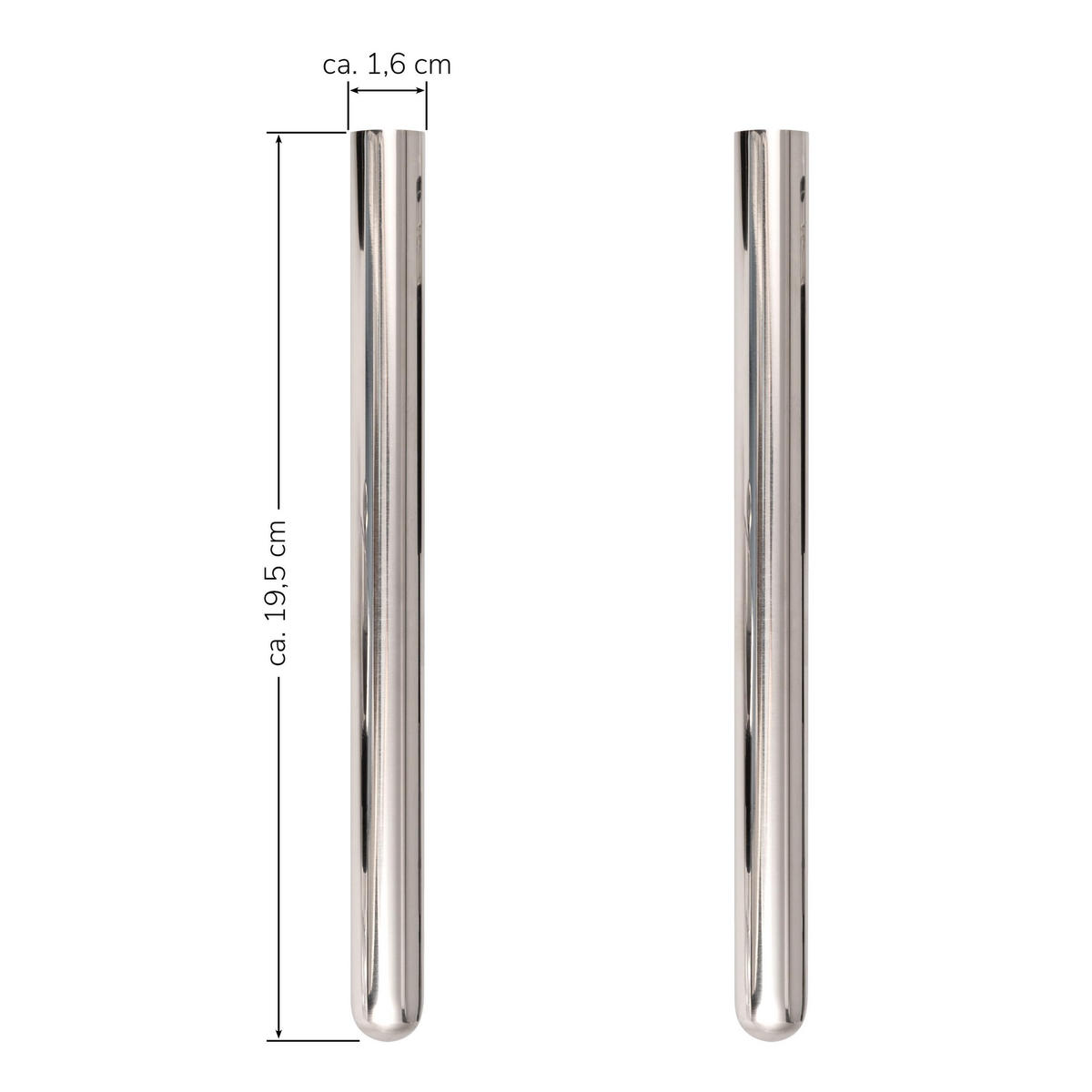 EDELSTAHL-KÜHLSTÄBE 2er-Set, silber - Edelstahlfarben, Metall (1.6/1.5cm) - bremermann