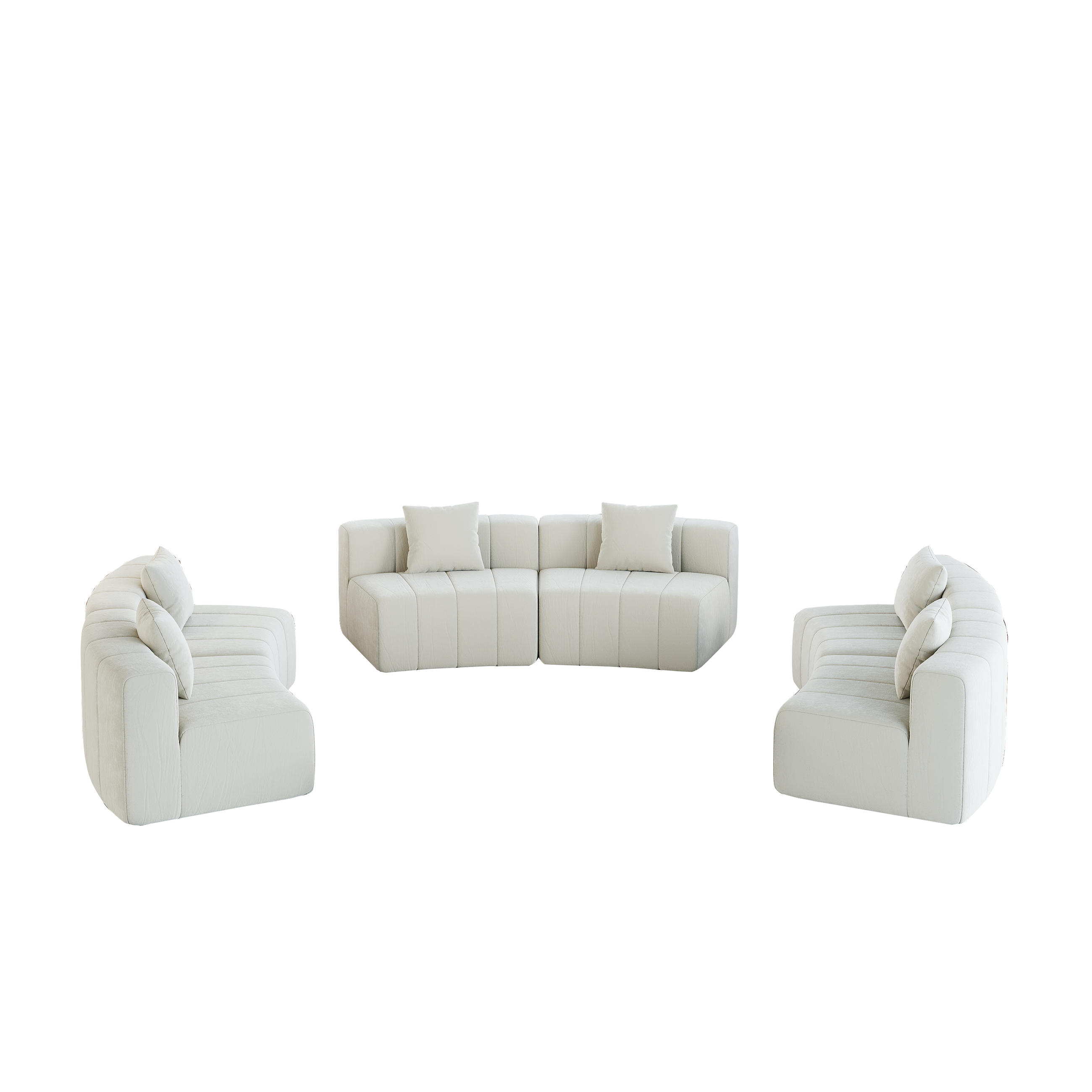 ComfortXL Sitzgarnitur Beige 444.5x73.6x83.5 cm