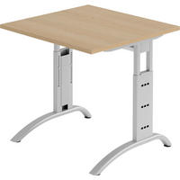 SCHREIBTISCH Serie-F 80/80/74 cm in Eichefarben - Eichefarben, Holzwerkstoff (80/80/74cm) - bümö