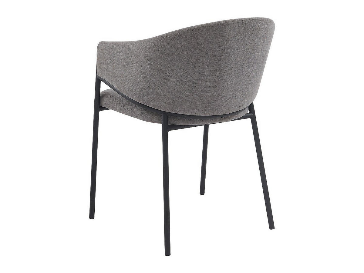 STUHL - 53 cm x 61 cm - Stoff - Grau - ORDIDA - Grau, Textil (53/80/61cm) - Vente-Unique