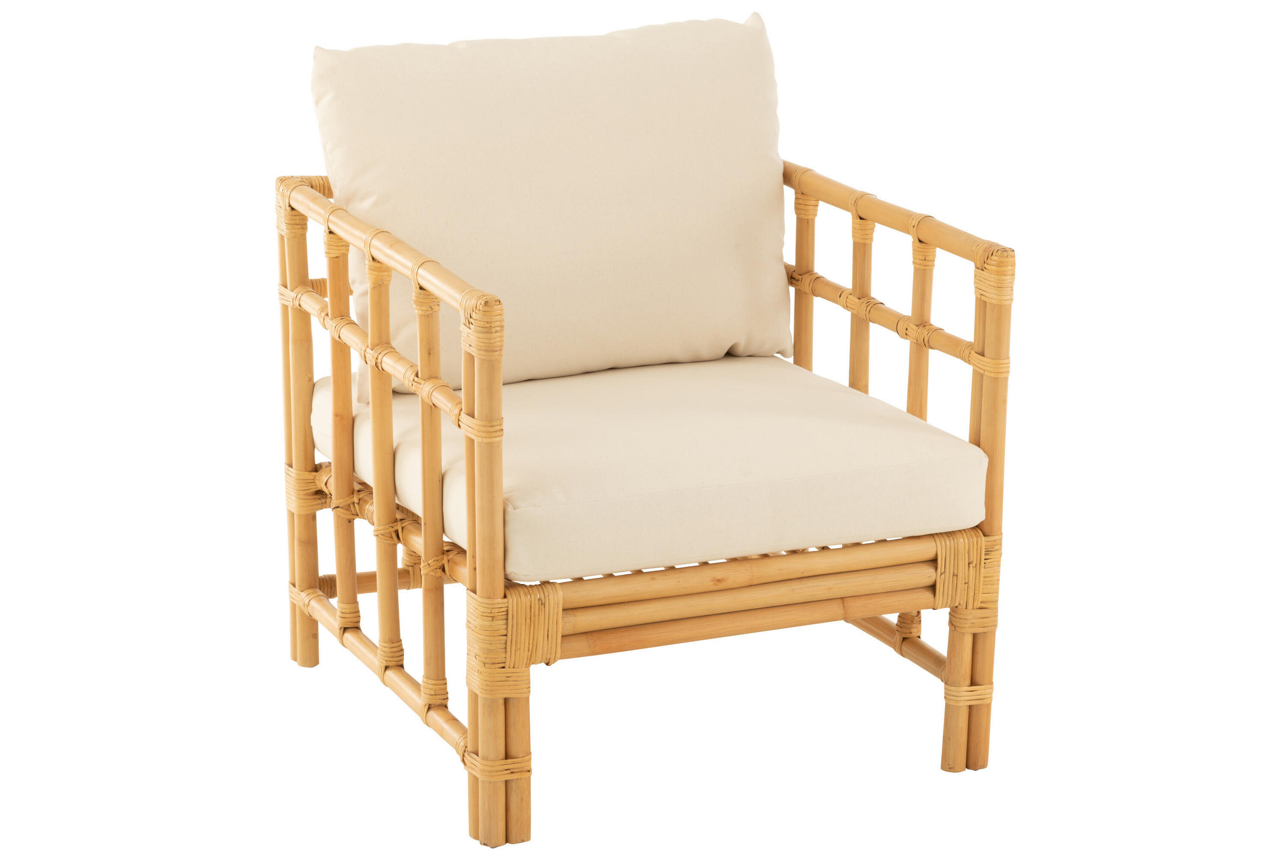SOFA ELISE - Rottan - Natürliche - Naturfarben, Naturmaterialien (73/64/67cm) - J-Line