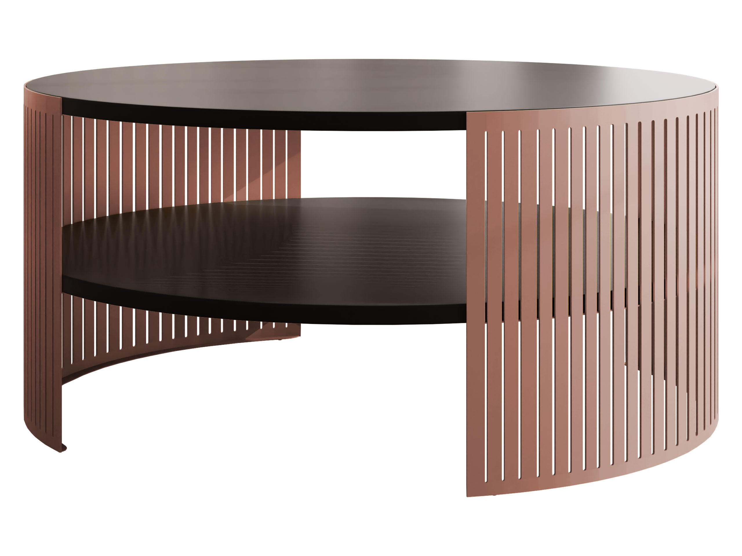 COUCHTISCH Fikoli Ember - Schwarz/Bronzefarben, Holzwerkstoff/Metall (75/75/40cm) - MIRJAN24