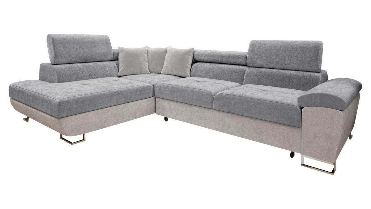 ECKSOFA Cotere Premium, Seite: Links - Hellgrau, Holz/Textil (270/202cm) - MIRJAN24
