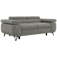 DVOJMIESTNA POHOVKA PETER 2 - Sivá Štruktúrovaná látka - čierna/sivá, kov/textil (200/76/99cm) - MKS