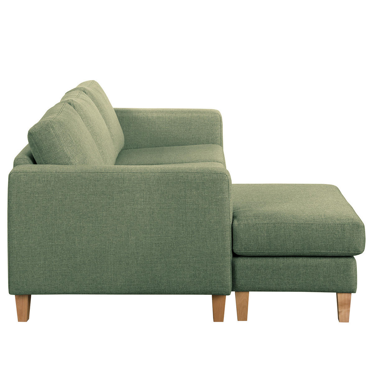 ECKSOFA 2-SITZER mit Longchair - Buchefarben/Pinienfarben, Holz/Buchenholz (214/140cm) - home24