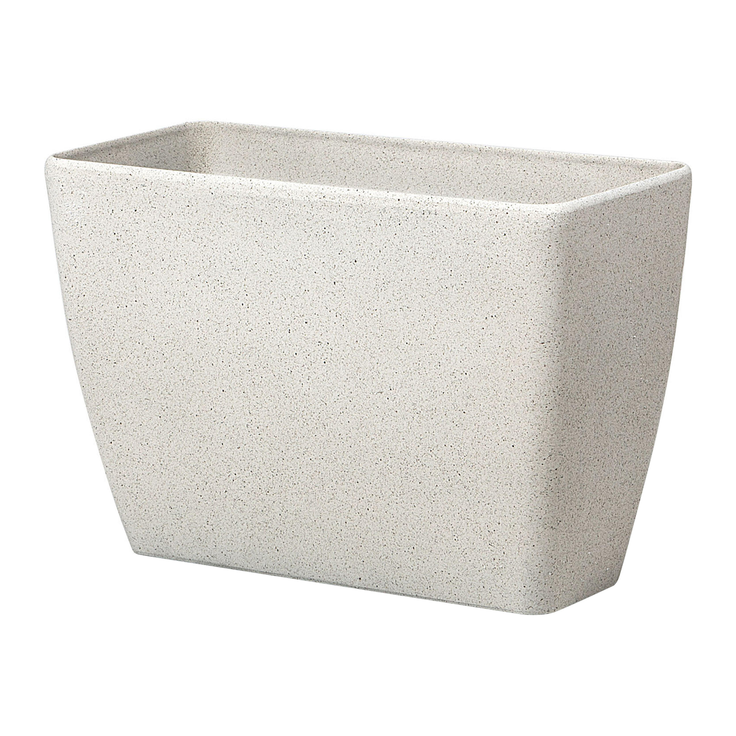 BLUMENTOPF hellbeige rechteckig 60/27/41 cm Baris - Beige, Stein (41cm) - Beliani