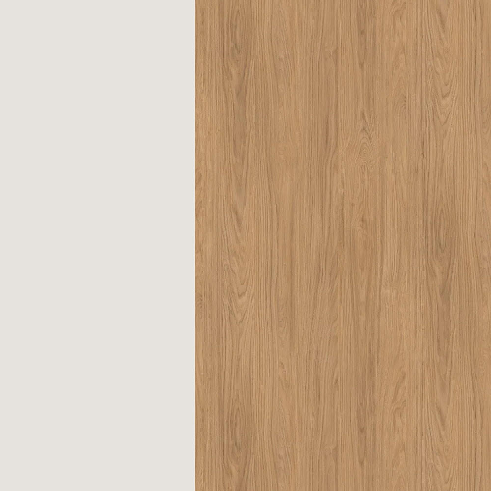 KÜCHENZEILE Casella 15-teilig Grau / Casella Eiche Natur - Braun/Grau, Holzwerkstoff/Metall (360/207/270cm) - Feldmann-Wohnen