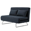 SCHLAFSOFA - Chromfarben/Blau, Textil (130/85/87cm) - home24