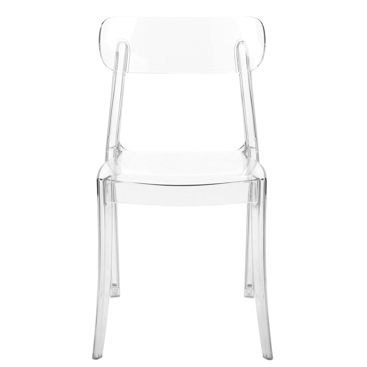 ESSZIMMERSTÜHLEN 2er-Set Kunststoff Transparent Covington - Transparent, Kunststoff (46/80/48cm) - Beliani