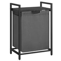 WÄSCHEKORB 1 Schublade - L50 cm - Anthrazit, Holzwerkstoff (33/76/50cm) - Calicosy