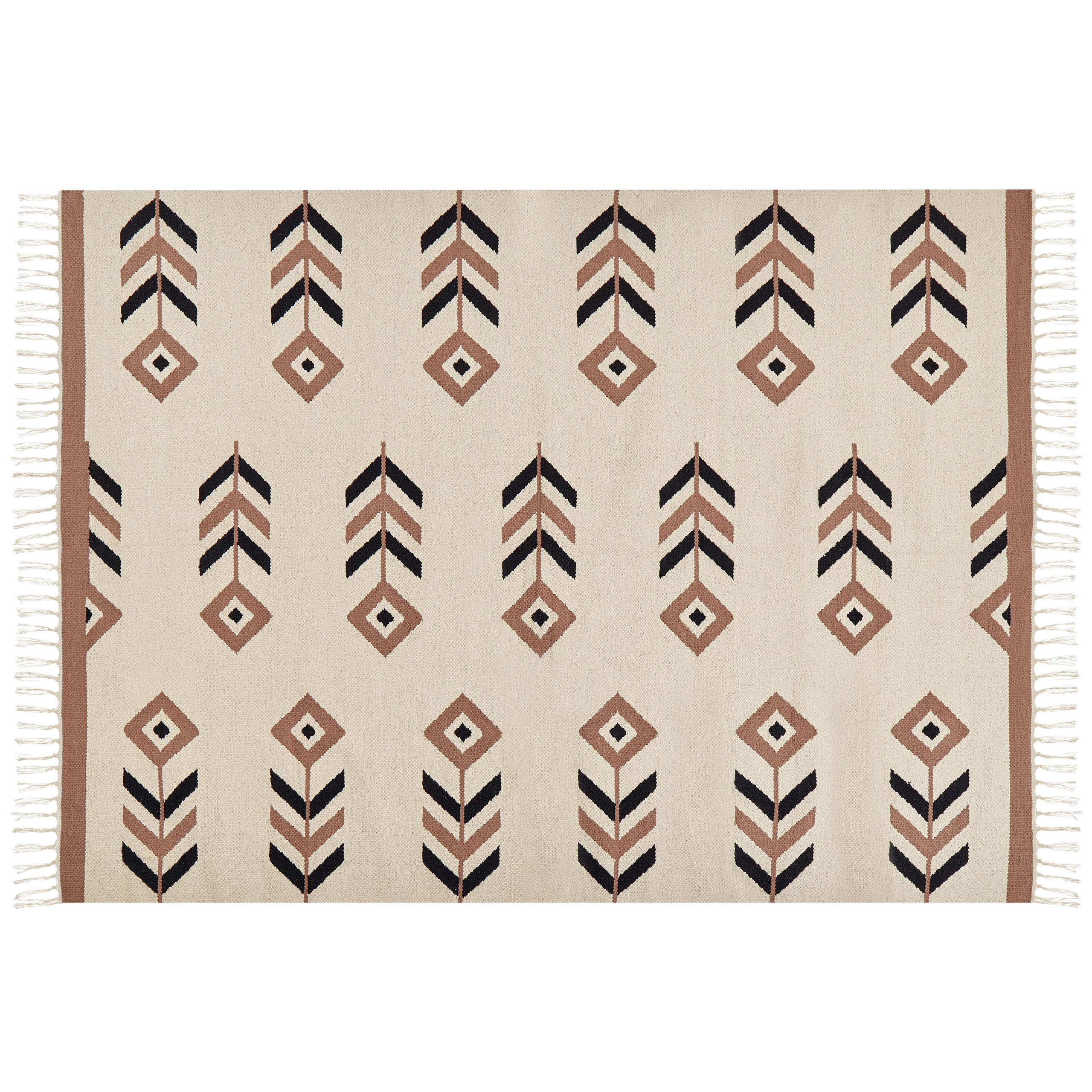 KELIM-TEPPICH Niavan 300/200 cm - Beige, Textil (200/300cm) - Beliani