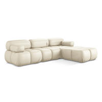 ECKSOFA Beidseitig Kunstleder Beige - Beige/Creme, Leder/Kunststoff (285/191cm) - Makamii