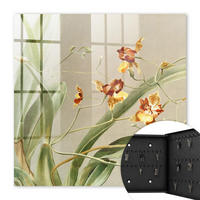 SCHLÜSSELBOX Schwarz 30x30 cm- Türöffnung nach rechts - Kletterblumen - Grün, Metall (30/30/5cm) - TULUP