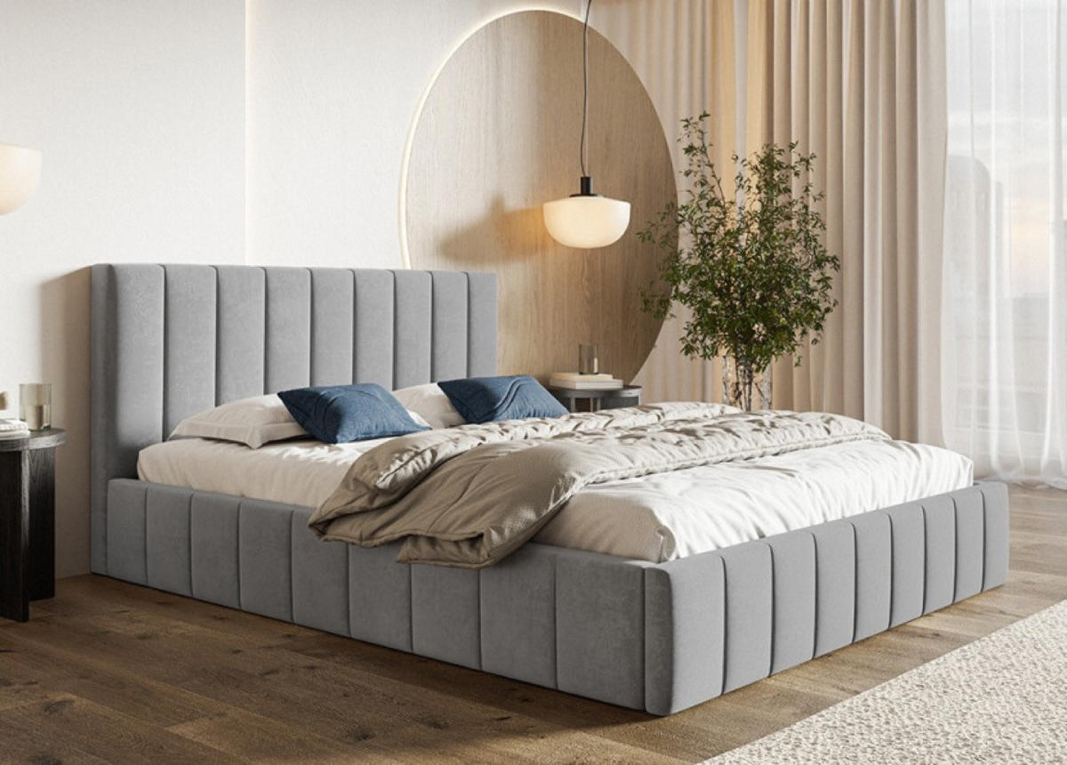 BETT Grau OLDO 10 Mit Bettkasten 140x200 cm - Pink/Schwarz, Textil (140/200cm) - Sepro Meble