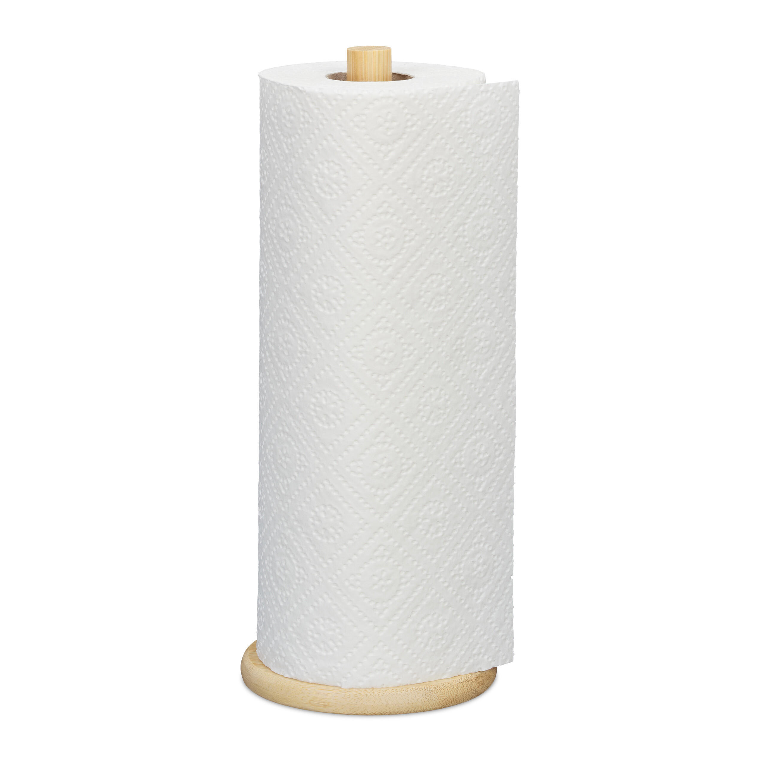 KÜCHENROLLENHALTER - Hellbraun, Holz (11.5/28/11.5cm) - Relaxdays