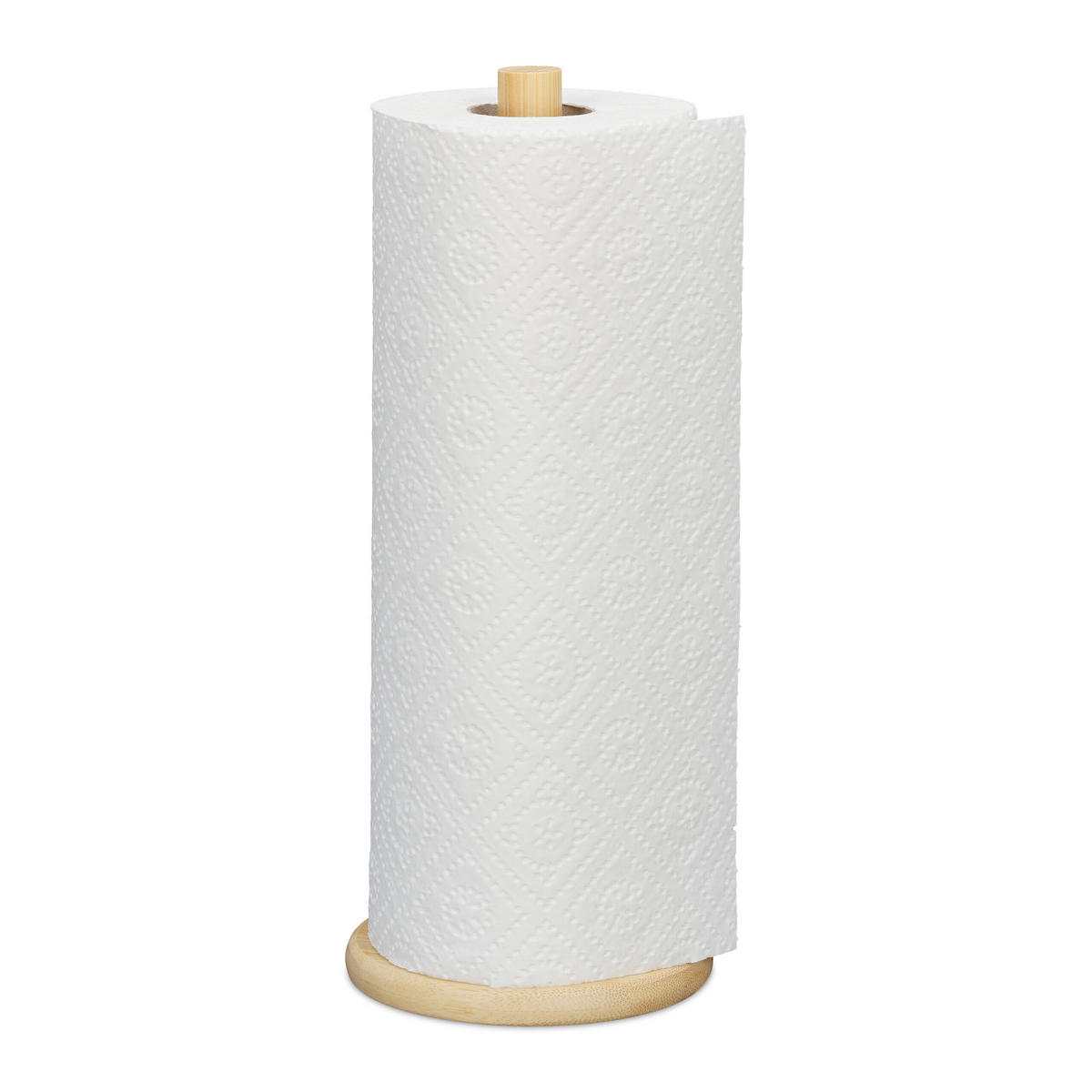 KÜCHENROLLENHALTER - Hellbraun, Holz (11.5/28/11.5cm) - Relaxdays