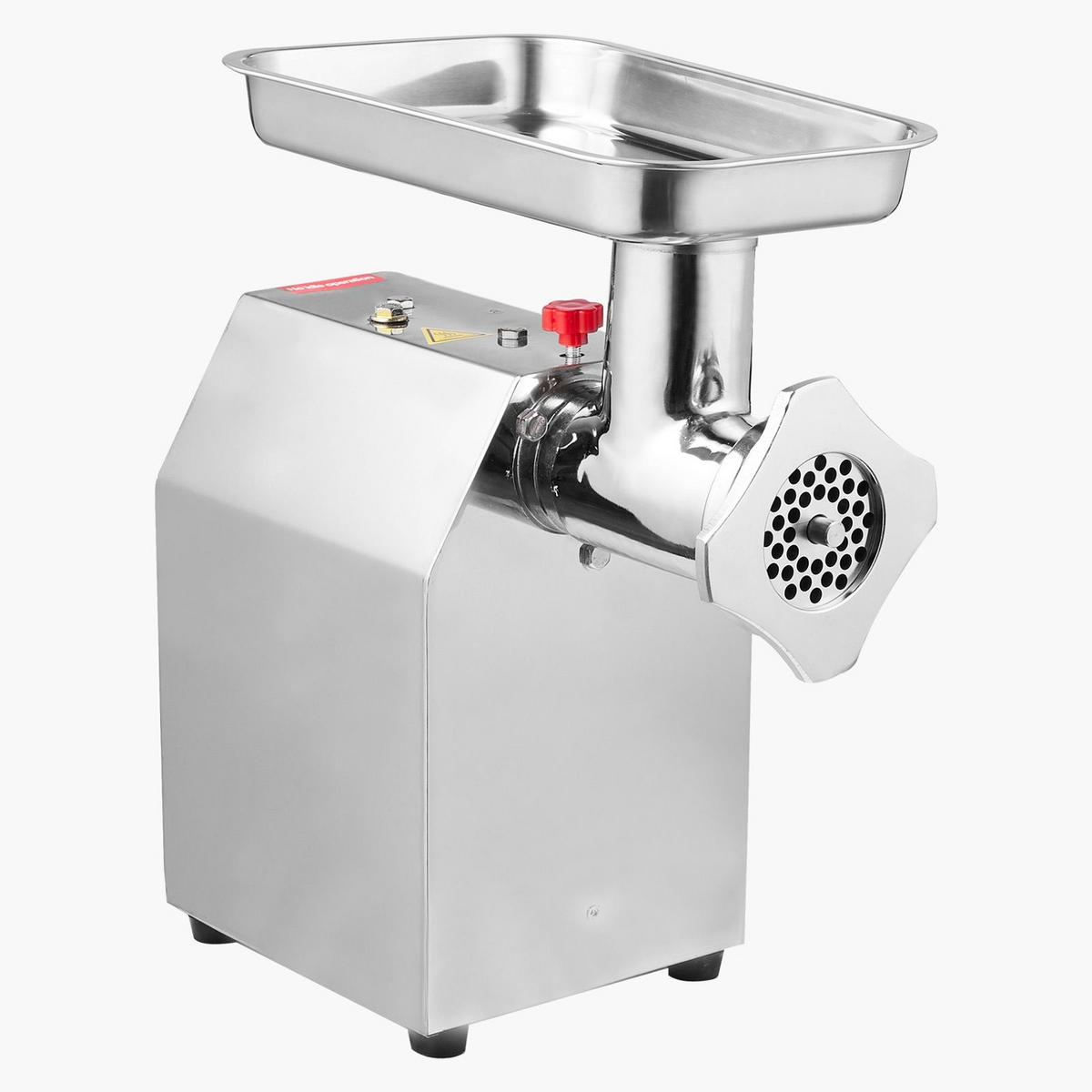 FLEISCHWOLF Gewerblicher Elektrischer, 1100W KUPFERMOTOR, Edelstahl - Silberfarben, Metall (31.01/50.01/46.02cm) - Rolipo