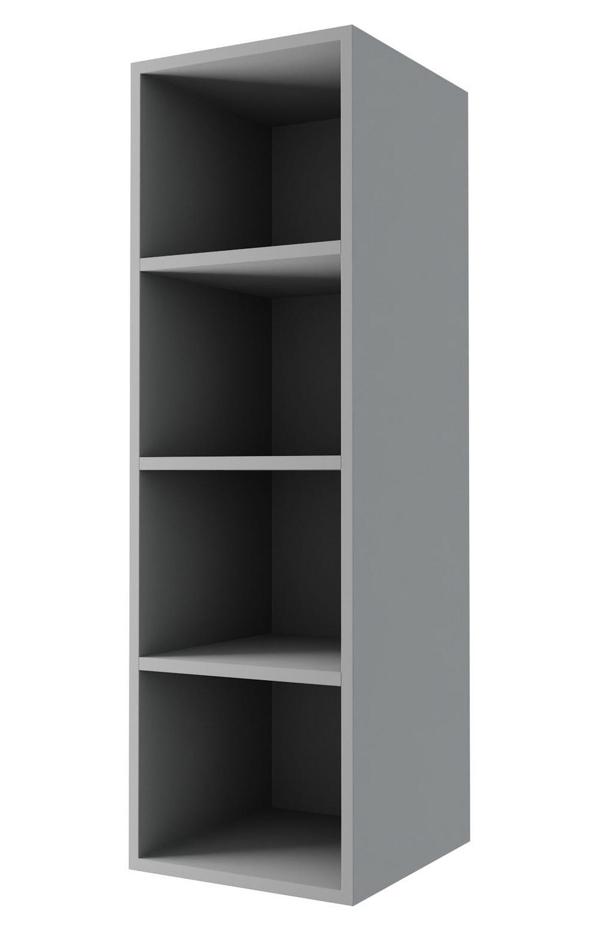 KÜCHENHÄNGESCHRANK Kvantum W4/30 Vanille Matt / Grau Matt 30 / 32,5 / 96cm - Creme/Grau, Holz/Holzwerkstoff (30/96/32.5cm) - Feldmann-Wohnen