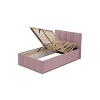 POLSTERBETT Dalas Rose 100 x 200 x 40 cm Bettkasten Mit hochwertiger Matratze H3 (bis 120 kg) und Lattenrost - Rosa, Holz (100/200cm) - Halmon Schlafkomfort Betten 