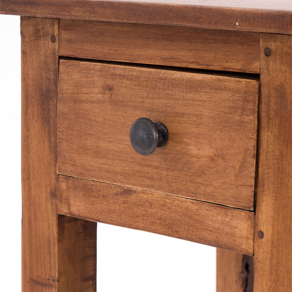 TELEFONTISCH NAPOLEON 75 Mahagoni Massivholz, mit Schublade 08 honigfarben gewachst - Honig, Holz (30/30/75cm) - DESIGN DELIGHTS