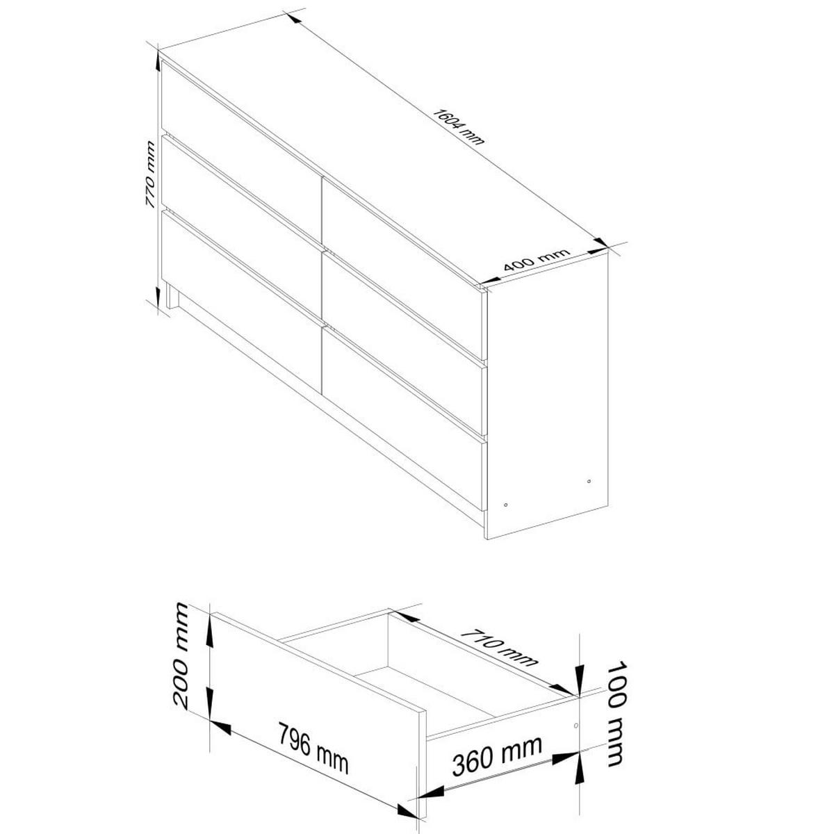 KOMMODE Erlefarben 77/160/40 - Erlefarben, Holzwerkstoff (160/77/40cm) - RAUMHIRSCH FURNITURE