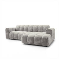 ECKSOFA TISI Hellgrau Chenille - Hellgrau, Holz (274/165cm) - MASSENO