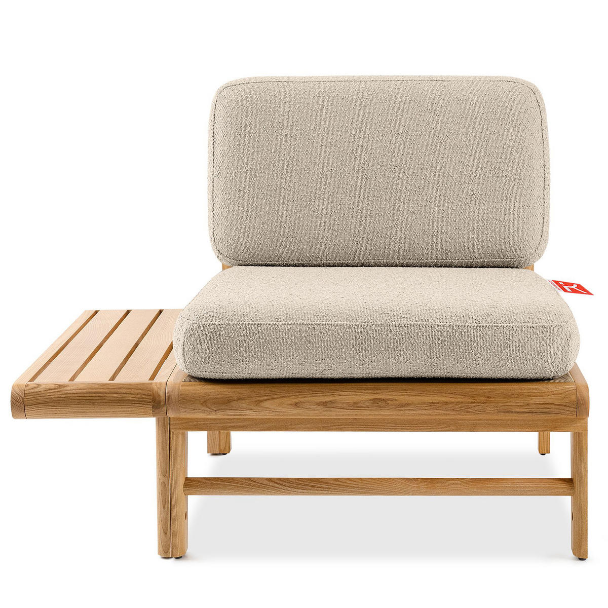 LOUNGESOFA ATREDA links - Creme, Holz/Textil (245/74/245cm) - KONSIMO®