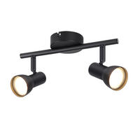 STRAHLER 2 Flammig-GU10 8*15.5*25.5 - Schwarz, Metall (25.5/8/15.5cm) - ZMH