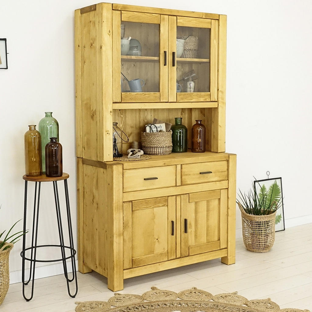 Thumbnail - Seart Buffet, Honig, Holz, Echtholz,Fichte, 100x190x50 cm, Küchen, Küchenmöbel, Buffetschränke